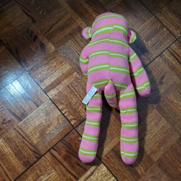 VINTAGE DAN DEE RED LIPS SOCK MONKEY STUFFY- Limited Edition - Picture 7 of 8
